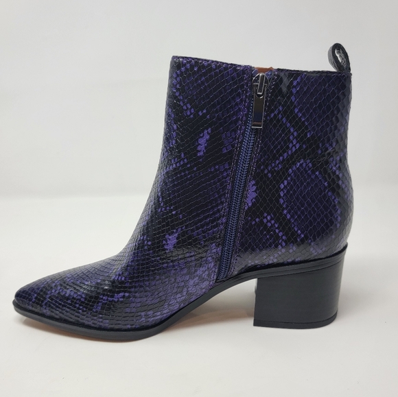FRANCO SARTO Darona western boot purple snakeskin violet women's size 7.5 - Picture 7 of 14